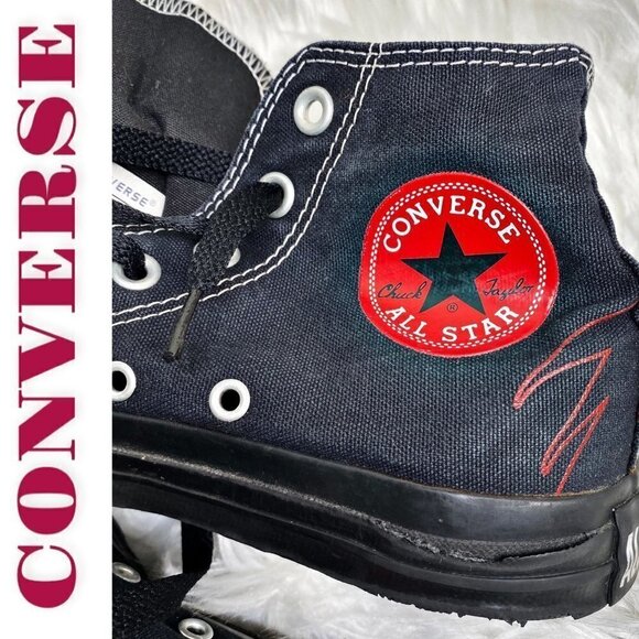 CONVERSE VINTAGE Y2K BATMAN CHUCK TAYLOR HIGH TOP SNEAKERS DC COMICS, Men’s 5 - Picture 10 of 12